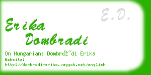 erika dombradi business card